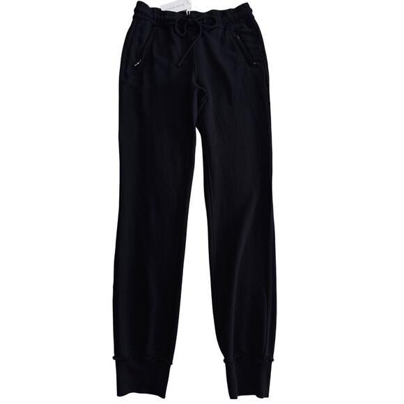 Women's Cotton Citizen Sweatpants Zip Pockets All Black Size Medium NWT - Picture 6 of 12